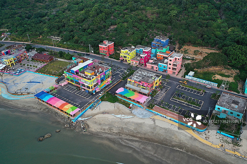 广东省汕尾市陆丰市金厢镇金厢滩航拍图片素材