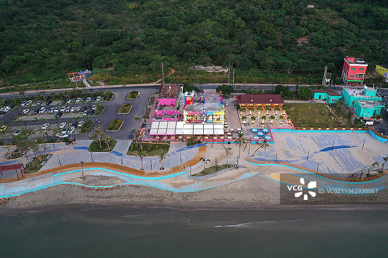 广东省汕尾市陆丰市金厢镇金厢滩航拍图片素材
