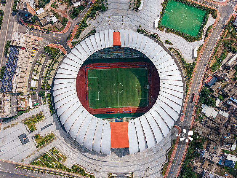 五华奥林匹克体育场航拍俯视图图片素材
