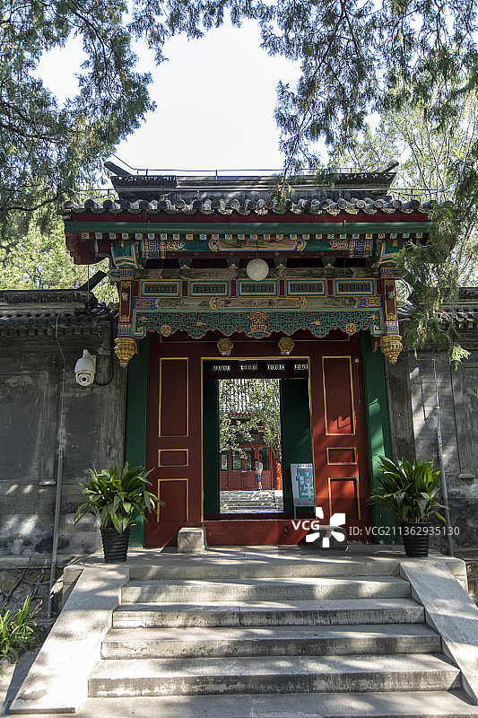 北京什刹海郭沫若故居：垂花门图片素材