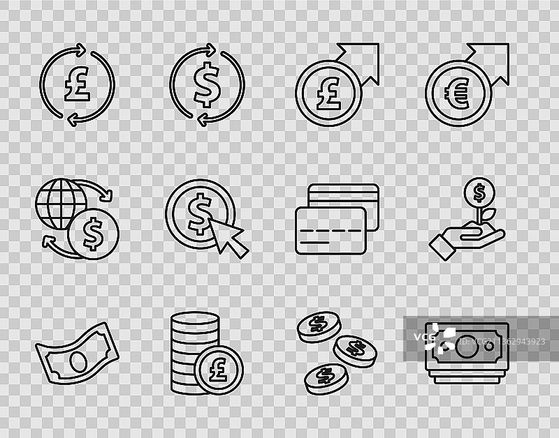 纸币、现金和金融增长图片素材