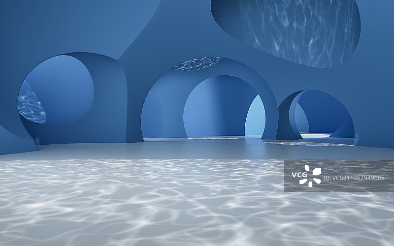 抽象_水下_建筑空间图片素材