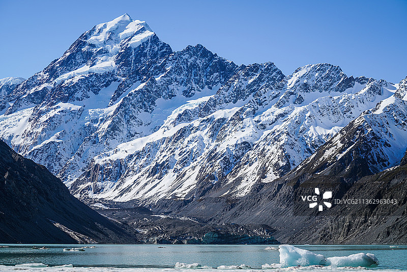 假期出行九月新西兰库克山徒步风光图片素材