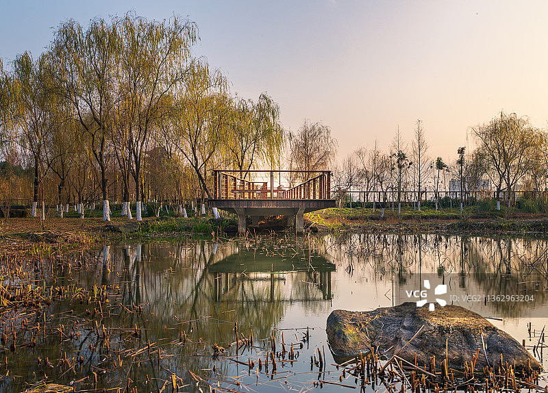 金狮湖公园一角图片素材