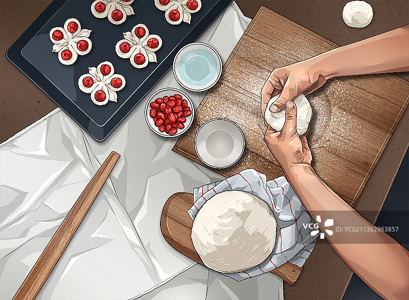 做面点特写图片素材