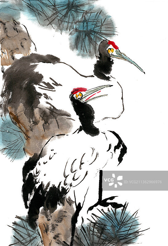 松鹤延年图片素材