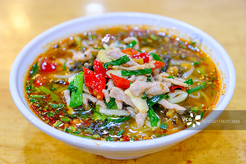 酸菜肉丝面图片素材