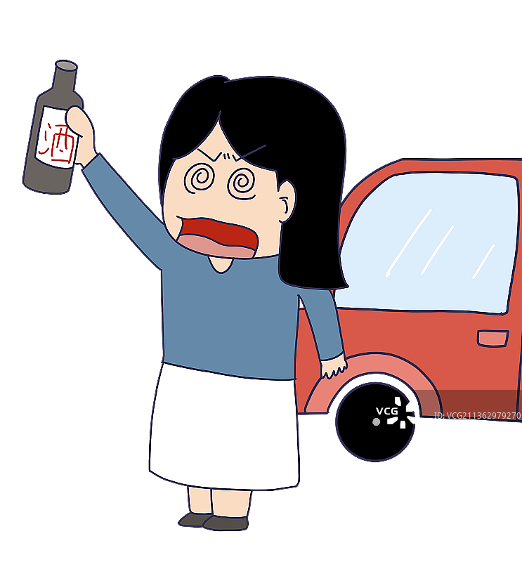 元素：酒驾女性图片素材