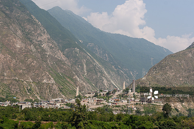 羌寨碉楼图片素材