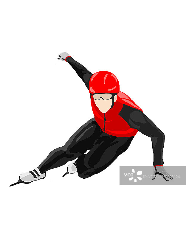 滑雪运动短道速滑无背景图片素材