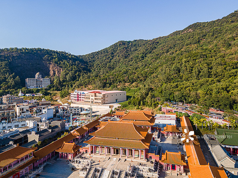 航拍佛山南海西樵山国艺影视城图片素材
