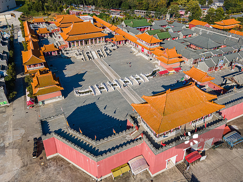 航拍佛山南海西樵山国艺影视城图片素材