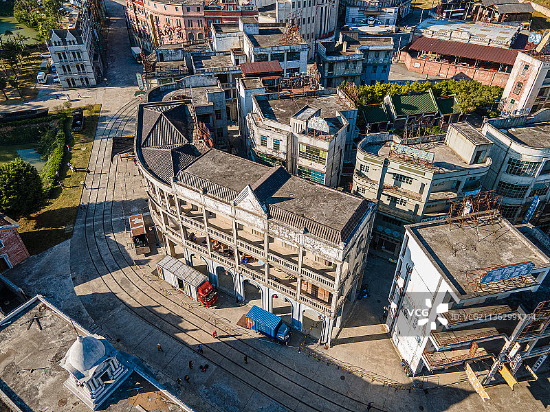 航拍佛山南海西樵山国艺影视城图片素材