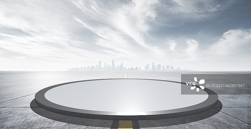 上海城市风光道路平台图片素材