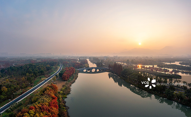三垟湿地的早晨图片素材