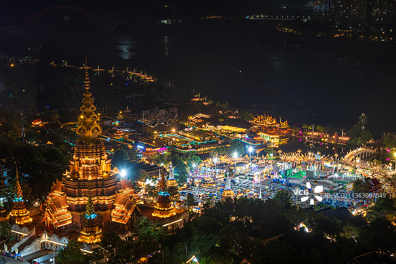 西双版纳星光夜市图片素材