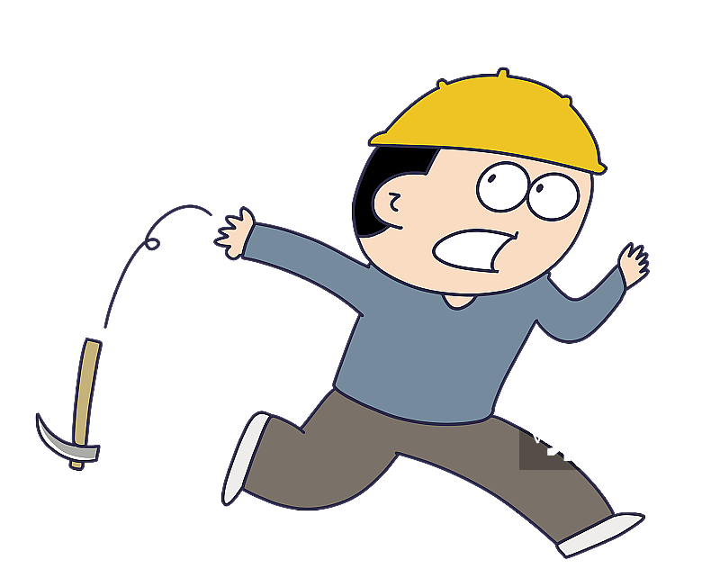 元素：逃跑的矿工图片素材