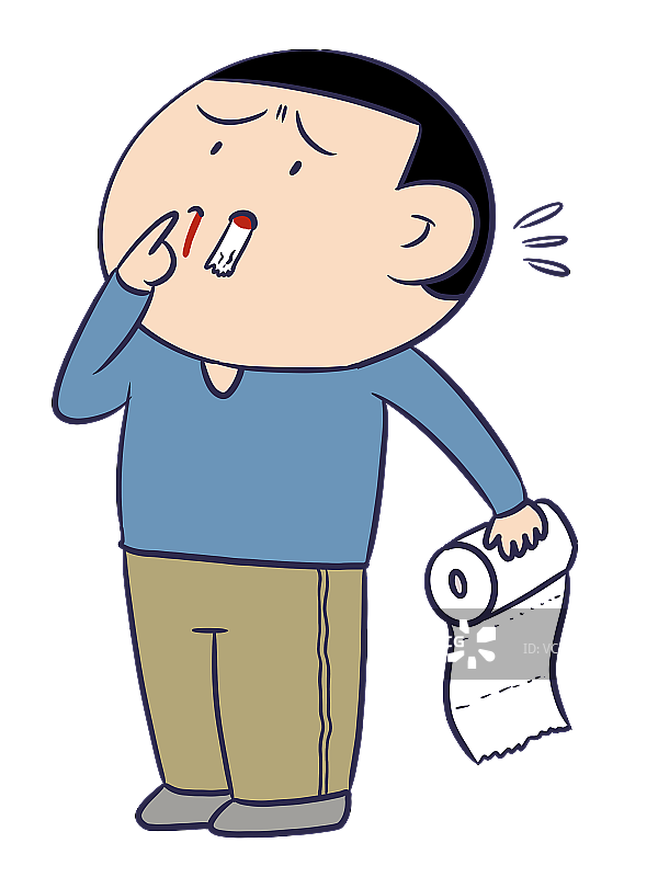 元素：流鼻血的人物图片素材