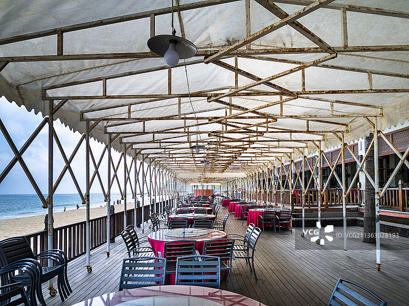 海南岛陵水分界洲岛风景区餐饮娱乐海鲜大排档图片素材
