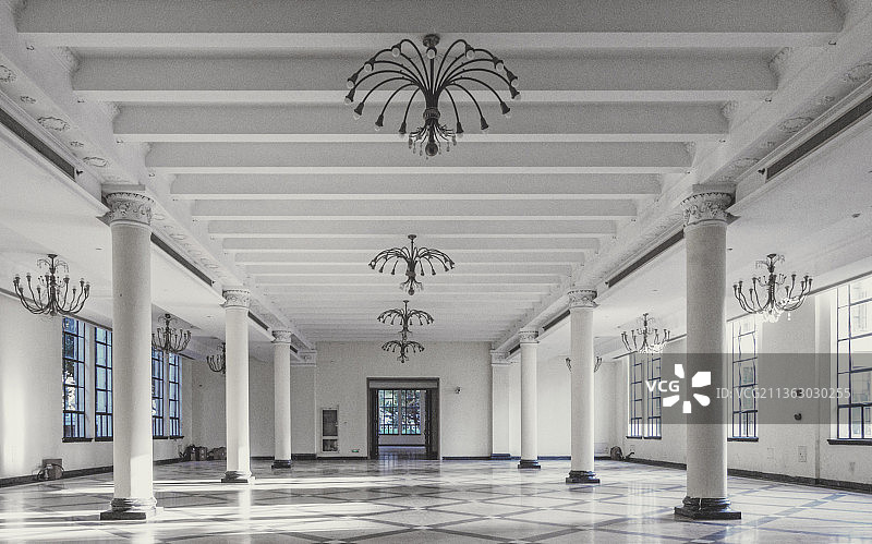 上海展览中心建筑风景图片素材