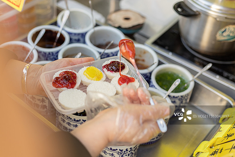 天津特色小吃熟梨糕图片素材