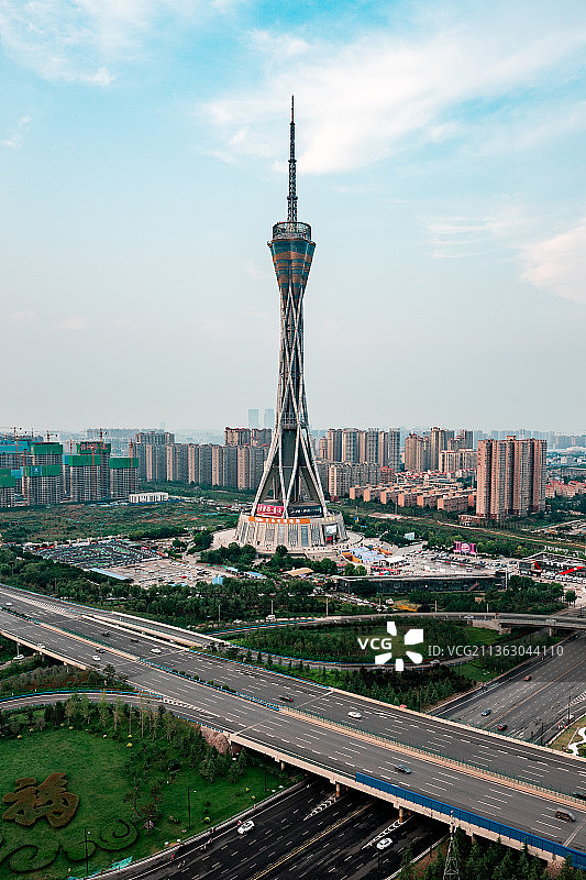 郑州中原福塔晚霞特写图片素材