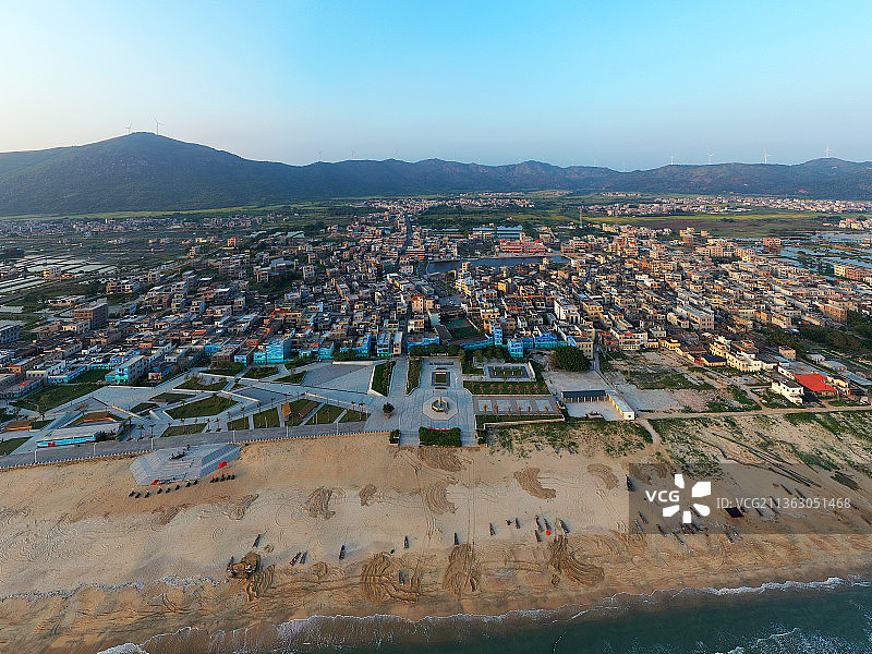 广东省汕尾市陆丰市金厢镇金厢滩航拍图片素材