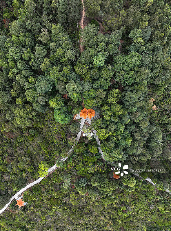 广东省惠州市大亚湾霞涌清泉古寺航拍图片素材