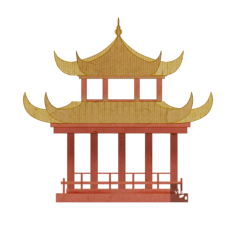 亭台楼阁元素图片素材