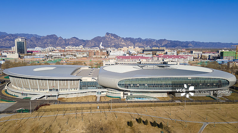 航拍 北京场馆延庆体育馆图片素材