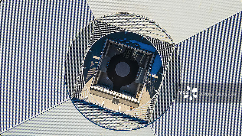 航拍 北京场馆延庆体育馆顶部结构图片素材