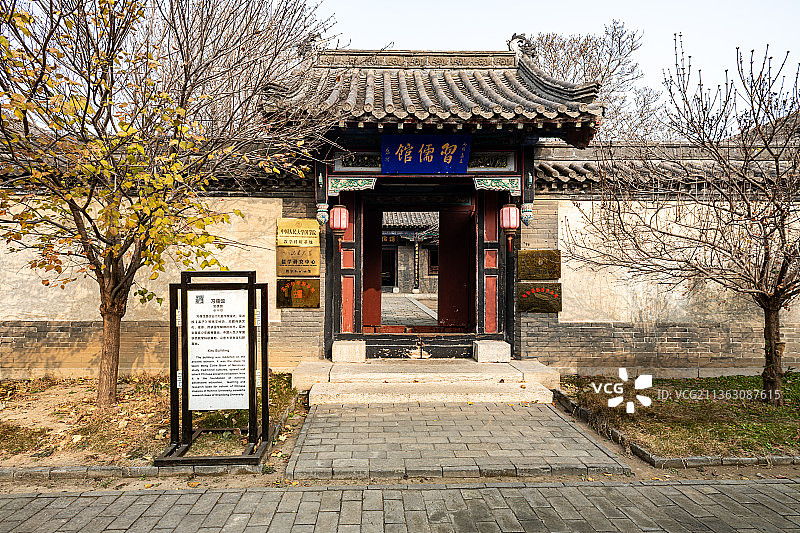 山东省济宁邹城市孟府亚圣府景区建筑文化景观图片素材