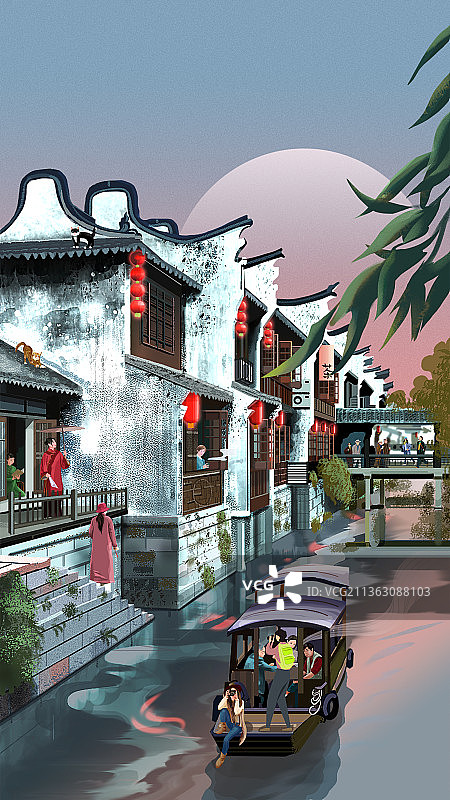 枫泾古镇图片素材