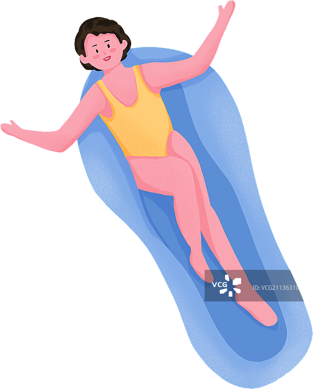 泳池里穿泳衣的女人图片素材