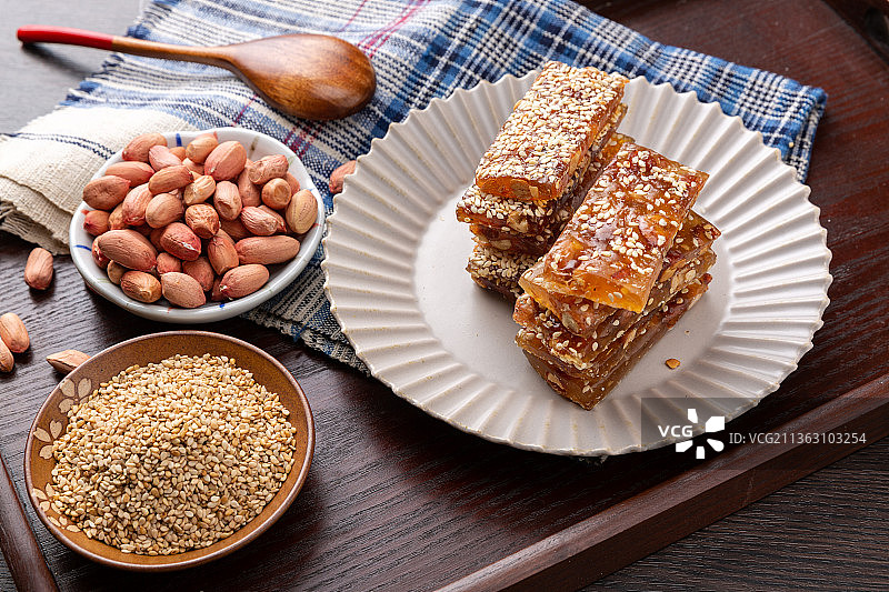 芝麻花生牛皮糖图片素材