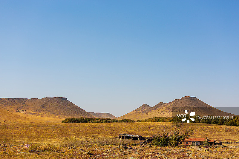 锡林郭勒盟火山地貌图片素材