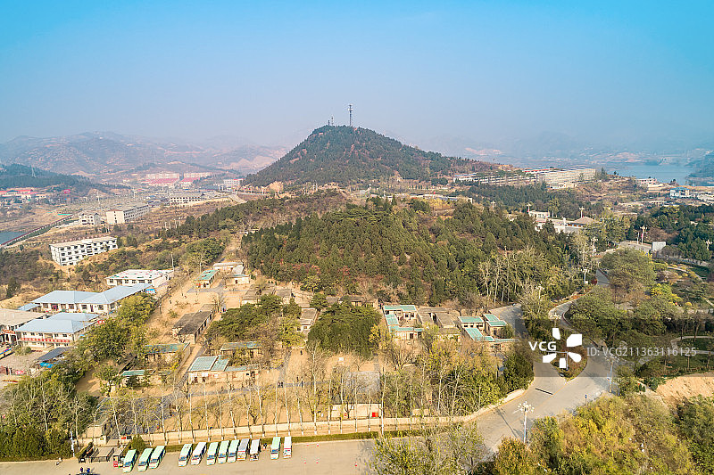 航拍石家庄西柏坡旅游区图片素材