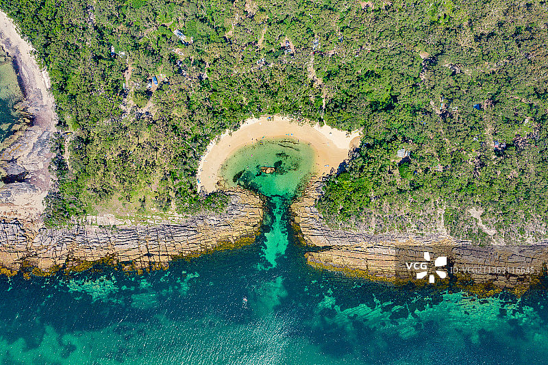 澳洲蜜月湾航拍图片素材