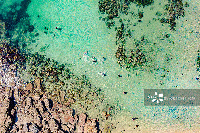 澳洲蜜月湾航拍图片素材