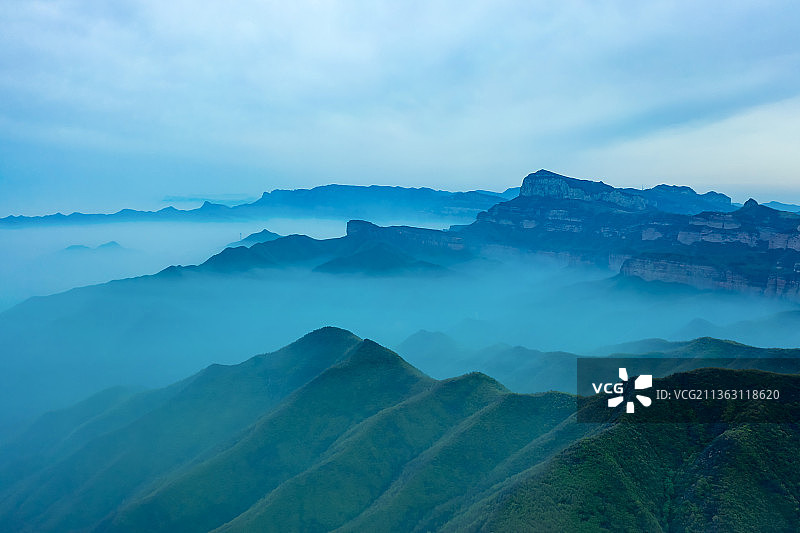 航拍石家庄嶂石岩景区风光图片素材