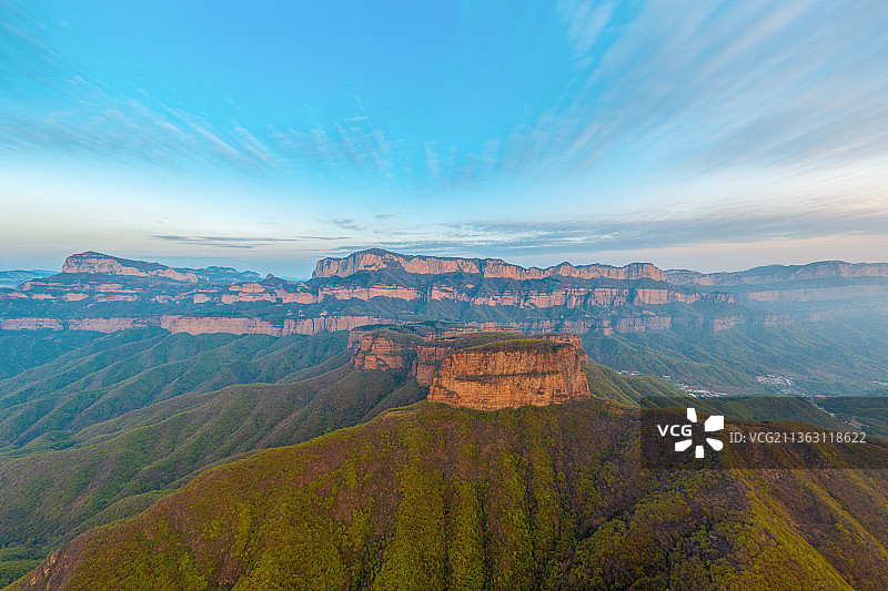 航拍石家庄嶂石岩景区风光图片素材