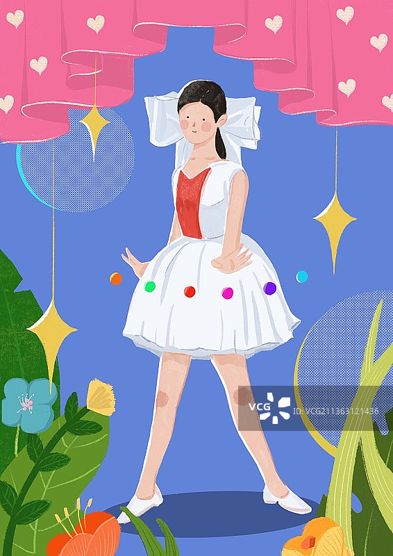 舞蹈的少女图片素材