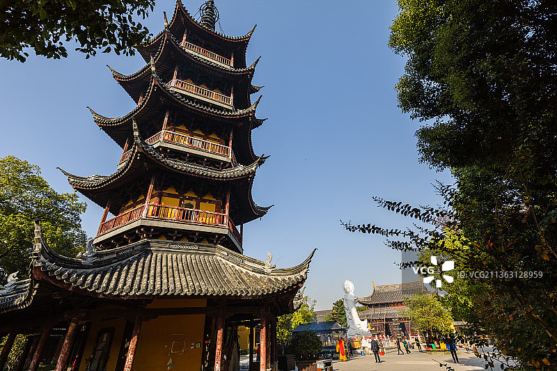 江苏苏州震泽古镇慈云禅寺图片素材