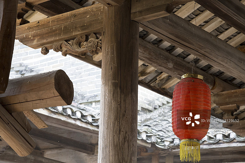 广东韶关始兴竹苞松茂围楼内部图片素材