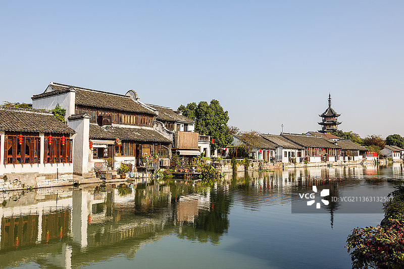 江苏苏州震泽古镇风光图片素材