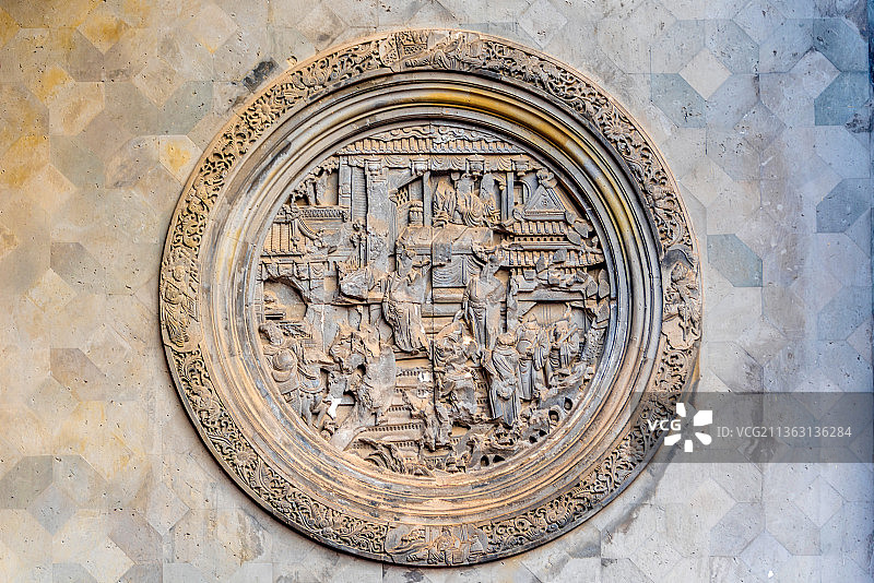 中国浙江宁波天一阁博物院石雕装饰图片素材