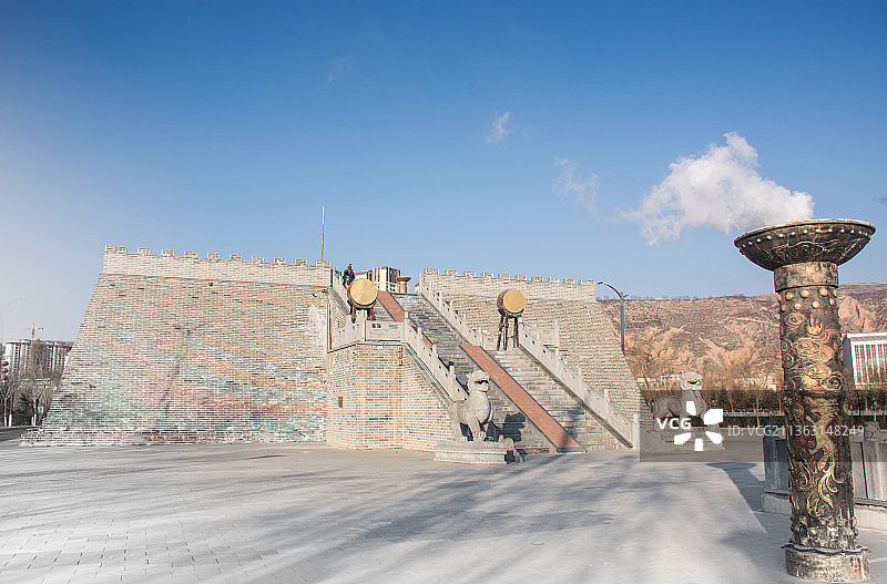 甘肃定西中山垒点将台仿古建筑图片素材