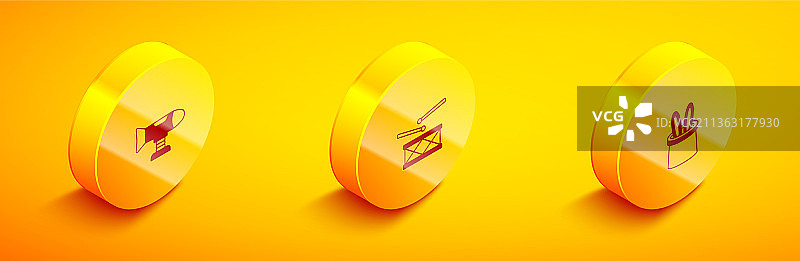 2.5D秋千飞机鼓和鼓槌图片素材