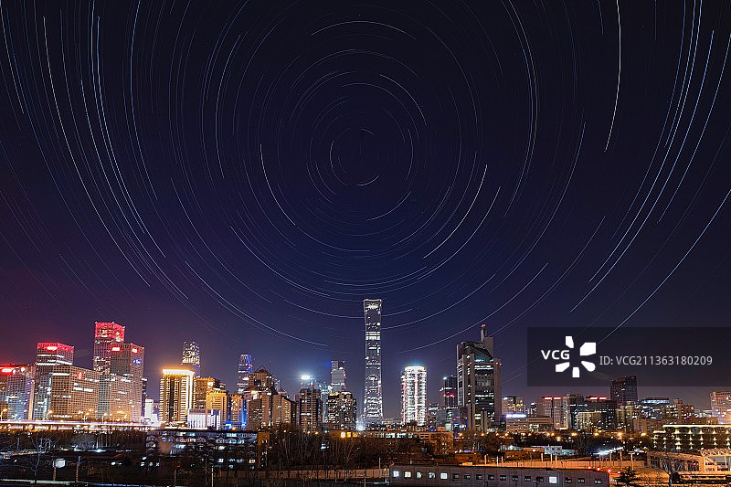 城市星轨图片素材
