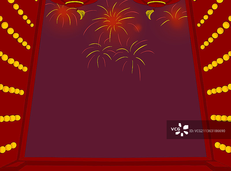 朱漆大门红漆中国传统烟花图片素材